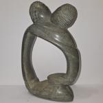 Mid Century Modern Soapstone Embracing Sculpture