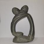 Mid Century Modern Soapstone Embracing Sculpture