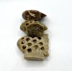 Hand Carved Soapstone Jali Fish Sculpture Set