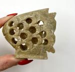 Hand Carved Soapstone Jali Fish Sculpture Set