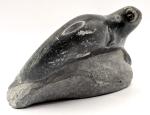 Vintage Inuit Soapstone Seal Carving Sculpture
