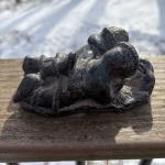 Soapstone Eskimo Children Rabbit Sculpture by Al Wolf