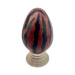Kisii Soapstone Tiger Print Egg Carving