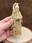Vintage Soapstone Shou-lao Longevity Carving with Stand