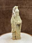 Vintage Soapstone Shou-lao Longevity Carving with Stand