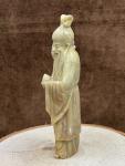 Vintage Soapstone Shou-lao Longevity Carving with Stand