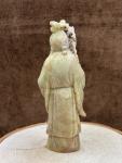 Vintage Soapstone Shou-lao Longevity Carving with Stand