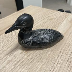 Hand Carved Soapstone Loon Figurine from Canada