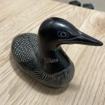 Hand Carved Soapstone Loon Figurine from Canada