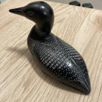 Hand Carved Soapstone Loon Figurine from Canada