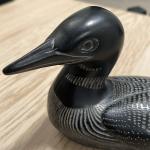 Hand Carved Soapstone Loon Figurine from Canada