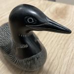 Hand Carved Soapstone Loon Figurine from Canada