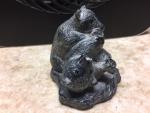 Al Wolf Two Bears Playing Soapstone Sculpture