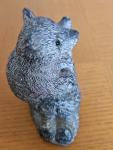 Vintage Canadian Soapstone Wombat Carving - Wolf Original