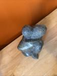 Inuit Mother and Child Soapstone Carving 7”