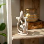 Three-Piece Family Soapstone Sculpture - 8”