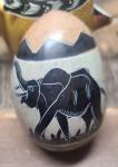 Soapstone Elephant Votive Holder with Hippos and Turtle