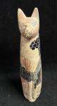 Hand Carved Soapstone Cat Figurine - 5.75