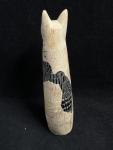 Hand Carved Soapstone Cat Figurine - 5.75