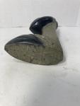 Hand Carved Gray Soapstone Mother and Child Sculpture