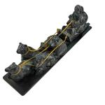 Hand Carved Soapstone Wolf Sculpture 13”