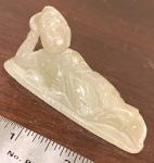 Reclining Female Soapstone Eskimo Carving 3.2
