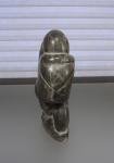 Inuit Soapstone Carving: Man with Seal Sculpture
