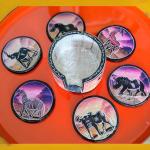 Soapstone Wildlife Coaster Set - Hand Carved