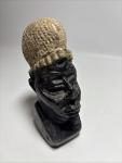 Soapstone Elderly Man Bust - Vintage Tribal Art