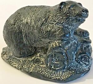 Aardik Collection Soapstone Bear Sculpture 3" x 4