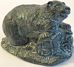 Aardik Collection Soapstone Bear Sculpture 3" x 4