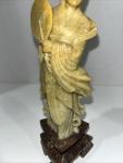 Guanyin Soapstone Figure on Maribel Base, 6