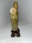 Guanyin Soapstone Figure on Maribel Base, 6