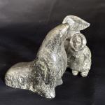 DIMU And LUKE Signed Handmade Inuit Stealite Sculptures- Original 1970’s W/Box