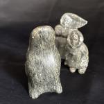 DIMU And LUKE Signed Handmade Inuit Stealite Sculptures- Original 1970’s W/Box