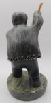 Vintage Hand Carved Soapstone Figure 6" Inuit Alaskan Native Sign Dimu Eskimo