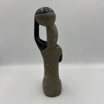 Mother Child Hand Carved Stone Sculpture Figurine Haitian African 9.5 In Tall