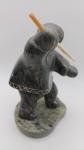 Vintage Hand Carved Soapstone Figure 6" Inuit Alaskan Native Sign Dimu Eskimo
