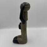 Mother Child Hand Carved Stone Sculpture Figurine Haitian African 9.5 In Tall