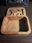 Carved Lion Soap Stone Box