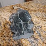 Vintage African/Inuit Soapstone Carving Human Figure Sculpture Black