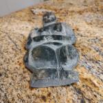 Vintage African/Inuit Soapstone Carving Human Figure Sculpture Black