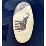 Kenyan Soapstone Elephant Trinket Box Lid