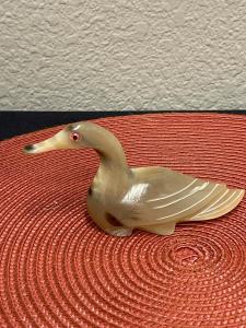 Polished Soapstone Duck Primitive Style Carving