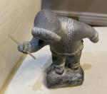 Vintage Soapstone Eskimo Hunter Seal Carving