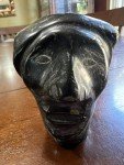 Vintage Inuit Soapstone Eskimo Head Carving