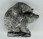 Hand-Carved Soapstone Wolf and Bear Figurine