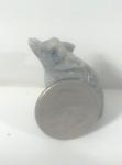 Miniature Soapstone Wolf Figurine - Hand Carved