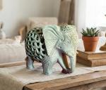Soapstone Carved Elephant with Baby Inside