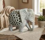 Soapstone Carved Elephant with Baby Inside